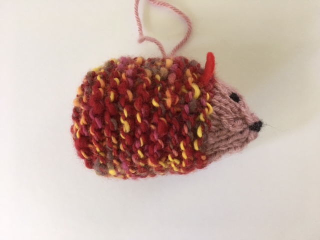 Hedgehog side view ornament